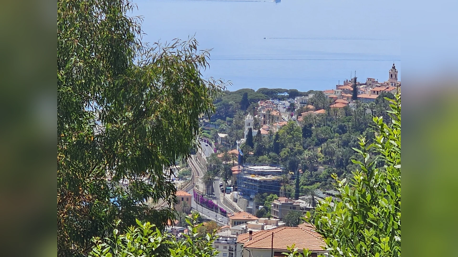 Panorama su Bordighera e sul mare da Casa Montenero
